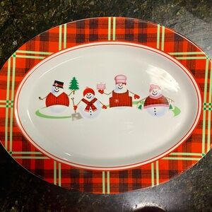 Snowman Christmas Platter
